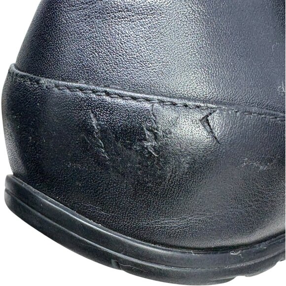 Fitflop Dueboot Black Pebbled Nubuck Leather Mid Calf Moto Boot - Picture 11 of 13